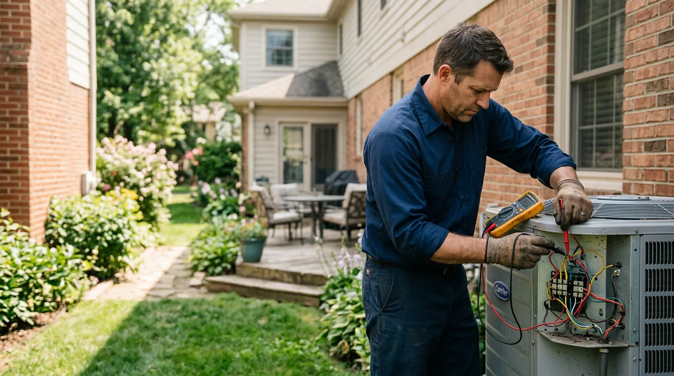 HVAC technician working near Harrisburg, NE
